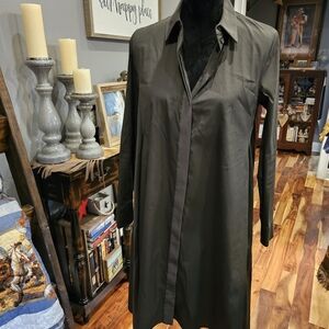 COS Dark Olive Long Sleeve Dress